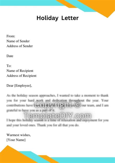 employee holiday letter sample  examples   word holiday