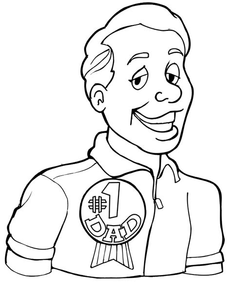 fathers day coloring page  dad button