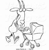 Goat Nanny Tram sketch template