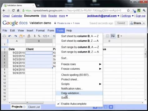google docs spreadsheet excel spreadsheets data validation spreadsheet