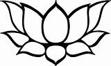 Lotus Line Flower Drawing Cliparts Clipart Attribution Forget Link Don sketch template