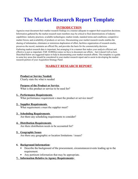 market analysis examples  word pages examples  market