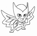 Pj Masks Owlette Coloring Pages Mask Printable Characters Enemies Defeat Ready Pages2color Color Getdrawings Gas Getcolorings Kids sketch template