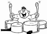 Drummer Boy Coloring Pages Teeth Baby sketch template
