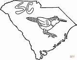 Carolina South Map Coloring Pages State Wren Color Printable Flag Symbols Drawings North Designlooter Getcolorings Popular 64kb 589px Supercoloring Categories sketch template