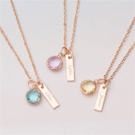 daniella personalised  necklace  bloom boutique notonthehighstreetcom