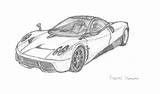 Pagani Huayra Sketch Pages Coloring Zonda Eman Template Deviantart Lamborghini Cars sketch template