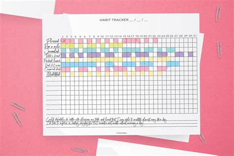 habit tracker bullet journal printable printable word searches