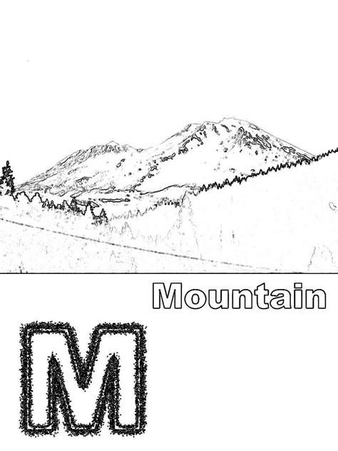 coloring pages mountain coloring home