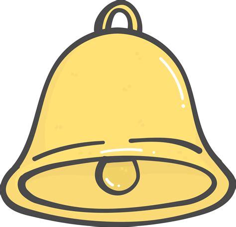 christmas bell cartoon doodle hand drawn  png