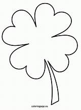 Clover Leaf Coloring Template Four Clip Shamrock Templates Drawing Pages Clipart St Clovers Para Patricks Pattern Printables Trevo Autumn Cutouts sketch template