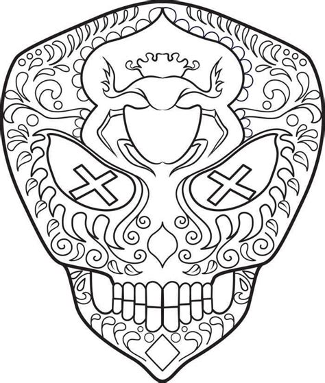 day   dead skull coloring pages skull coloring pages cool