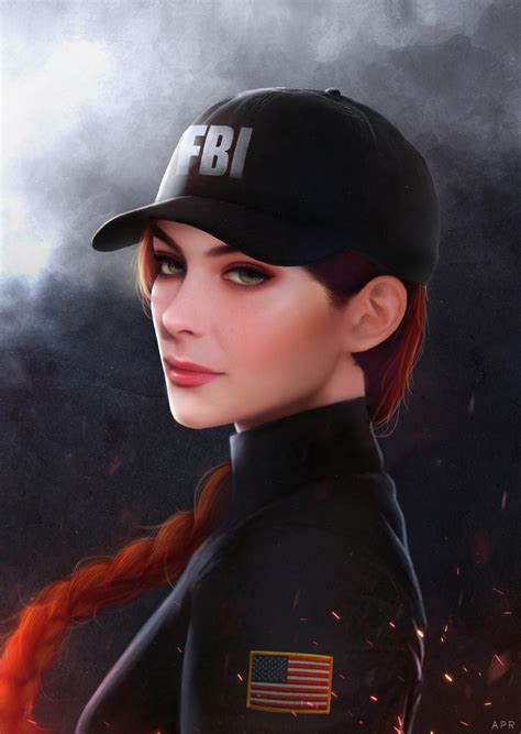 digital art artwork video games women rainbow six siege redhead