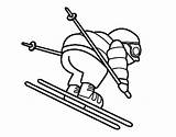 Sciatore Esperto Experimentado Esquiador Colorir Experiente Experimentat Dibuix Acolore Dibuixos sketch template
