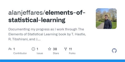 github alanjeffareselements  statistical learning documenting