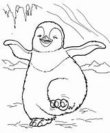 Coloring Penguin Pages Cute Dancing Printable Penguins Winter Drawing Snow Happy Pittsburgh Charming Prince Wonderland Baby Chinstrap Chubby Color Getcolorings sketch template