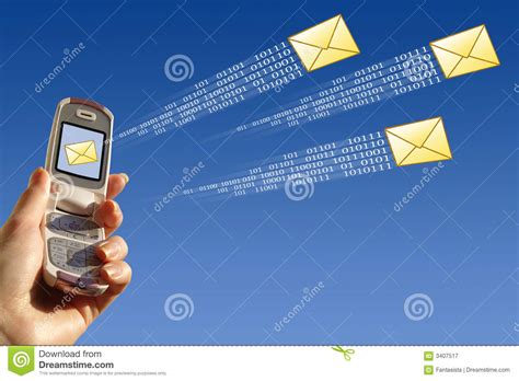 sms sending stock image image  digital cell contact