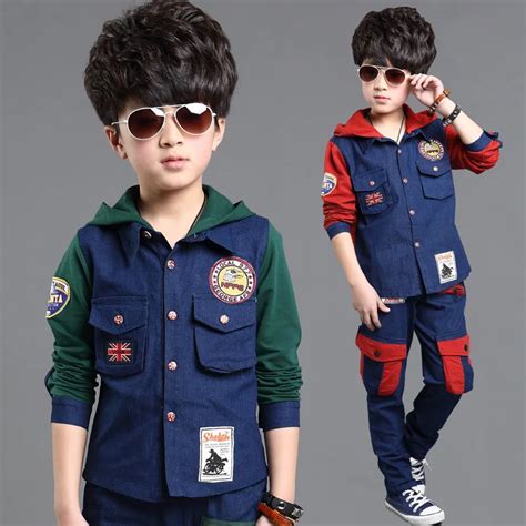 buy  spring denim boys clothes  setscasual