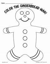 Gingerbread Man Printable Activities Coloring Worksheet Color Cut Paste Christmas Toddlers Preschool Choose Board sketch template