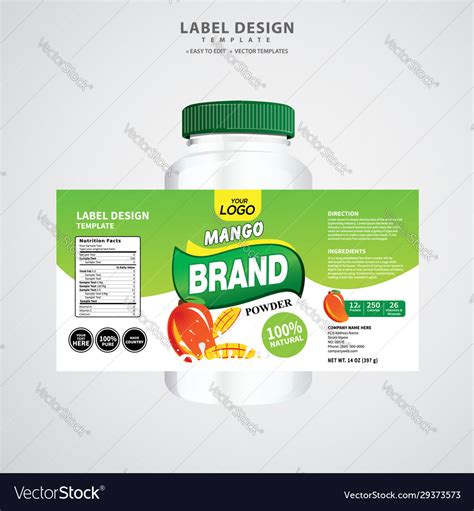 label  packaging template design royalty  vector