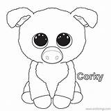 Beanie Boos Fantasia Xcolorings Corky Maddie Plushy sketch template