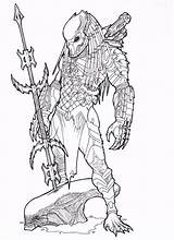 Predator Coloring Pages Alien Vs Spear Printable Tattoo Mask Kids Masked Head Color Adult Sheets Drawings Book Print Avp Aliens sketch template