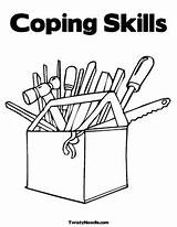 Skills Coloring Pages Coping Life Adults Worksheets Printable Activities sketch template