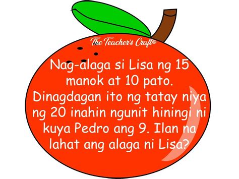 word problem  tagalog  teachers craft ph