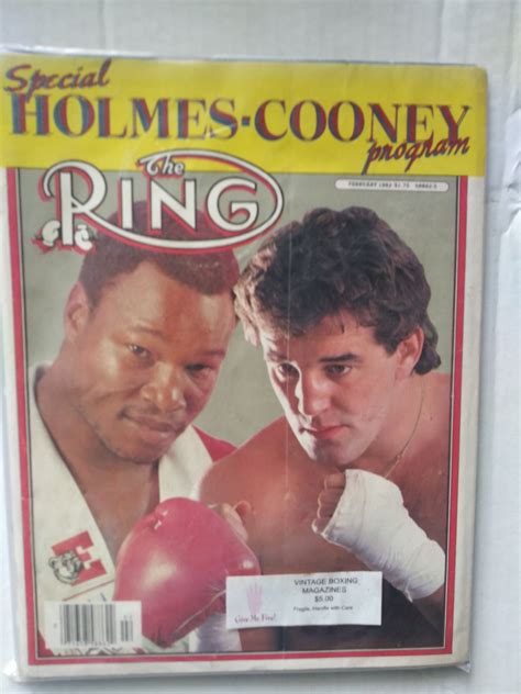 The Ring Magazine Larry Holmes Boxing Hofer Gerry Cooney February 1982