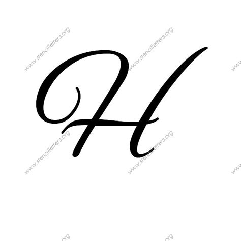 flowing cursive uppercase lowercase letter stencils