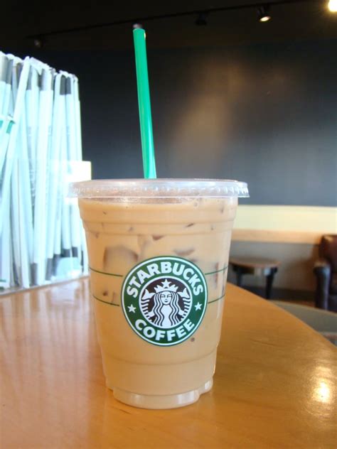 iced coffee with milk and flavored syrup cheap starbucks