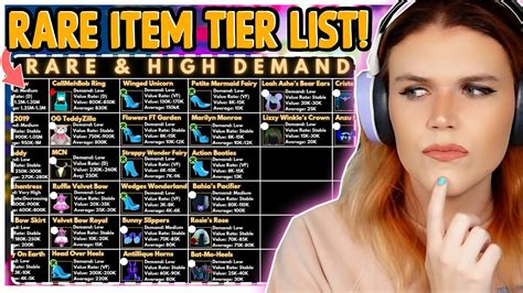 accessory tier list official trading values royale high trading tier list youtube