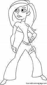 Kim Possible Coloring Pages Kardashian Draw Drawing Step Getcolorings Cool Printable Dragoart sketch template