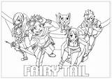 Fairy Tail Coloring Pages Children Kids Cute Anime Printable Justcolor sketch template