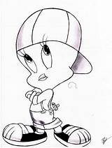 Graffiti Gangster Tweety Characters Drawing Bird Cartoon Coloring Gangsta Pages Girl Pencil Drawings Character Mouse Ghetto Mickey Cartoons Sketches Cholo sketch template