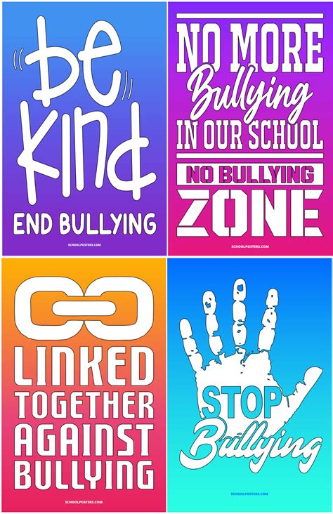 stop bullying poster package schoolposterscom llc