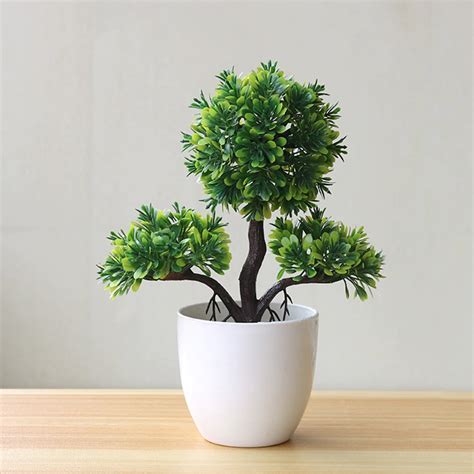 potted small artificial plants