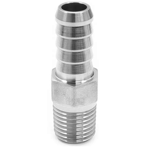 adapter   hose barb    id male npt stainless steel vacuum fittings adapter