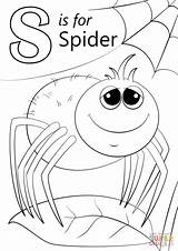Letter Coloring Spider Pages Preschool Printable Color Kindergarten Sheets Kids Alphabet Words Letters Spring Supercoloring English Getcolorings Activities Colors Colorings sketch template