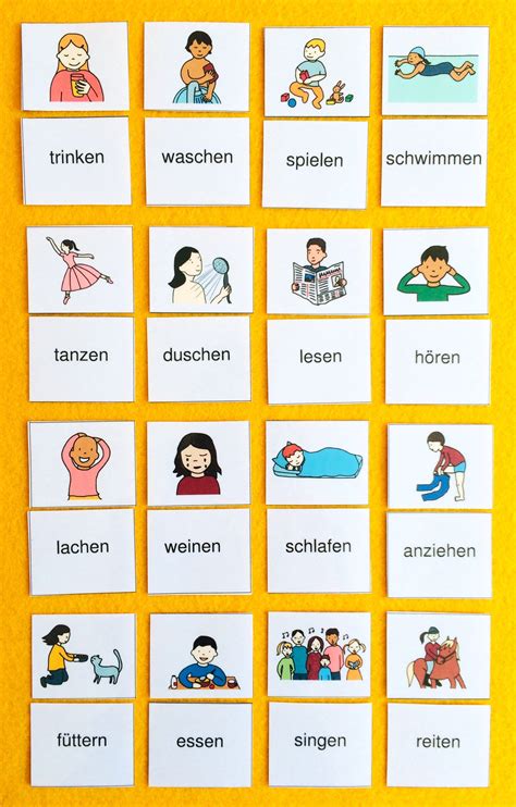 wort bild karten deutsch lernen deutsch lernen spiele deutsch