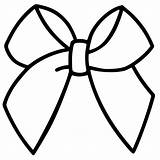 Bow Cheer Outline Bows Drawing Clipart Printable Template Hair Ribbon Coloring Clip Pages Cliparts Cheerleader Silhouette Svg Christmas Rhinestone Library sketch template