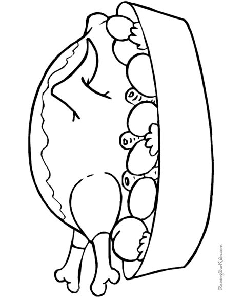 thanksgiving food printable coloring pages