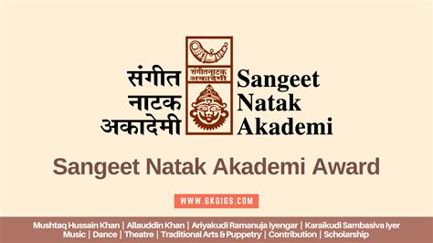 sangeet natak akademi award  updated gkgigs