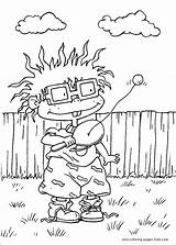 Coloring Pages Rugrats Cartoon Printable Color Kids Sheets Character Print Para Colorear Sheet Book Chuckie Characters Colouring Birthday Dibujos Adult sketch template