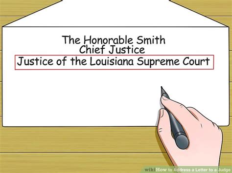 addressing letter  judge