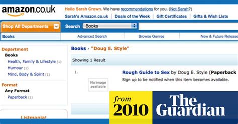 mystery amazon listing for rough guide to sex attributed to doug e
