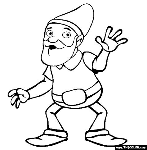 evil gnome pages coloring pages