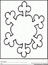 Coloring Snowflake Pages Preschoolers Printable Color Kids Getdrawings Popular Getcolorings sketch template