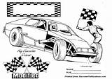 Coloring Nascar Modified Dirt Sprint Racer Denny Hamlin Fully Clipground sketch template