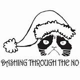 Cat Grumpy Coloring Christmas Pages Search Google Dashing Through Funny Cats Tee Youth Sizes Shirt sketch template